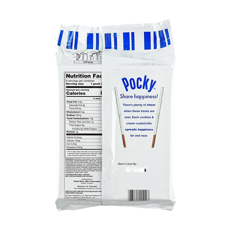 GLICO格力高 POCKY百奇 奥利奥奶油曲奇涂层饼干棒 家庭装 9包入 153g