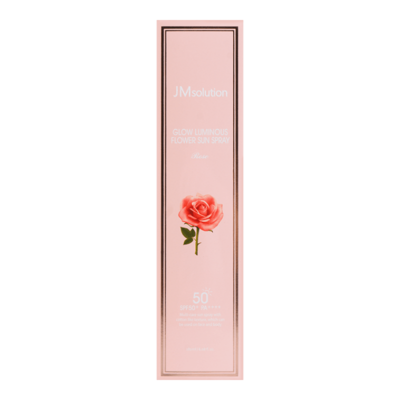 韩国JM SOLUTION肌司研 润光玫瑰防晒喷雾 清爽透明 SPF50+/PA++++180ml 敏感肌可用