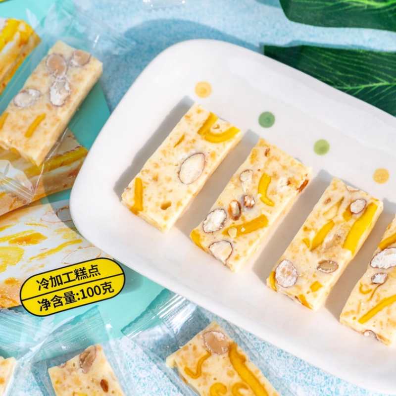 三纯 生椰芒芒奶糕 100g【杨枝甘露口味】【Q弹软糯芒果干&椰子粒&巴旦木】