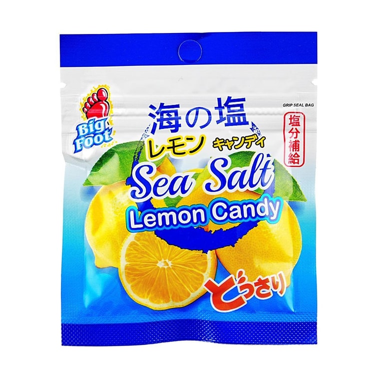 马来西亚BIG FOOT大马碧富 海盐咸柠檬糖 清凉润喉糖 15g *5【5份超值装】【盐分补给 清新解腻】【网红爆款】