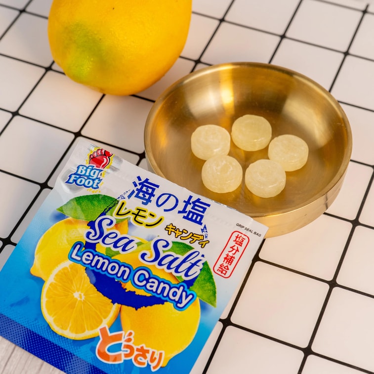 马来西亚BIG FOOT大马碧富 海盐咸柠檬糖 清凉润喉糖 15g *5【5份超值装】【盐分补给 清新解腻】【网红爆款】