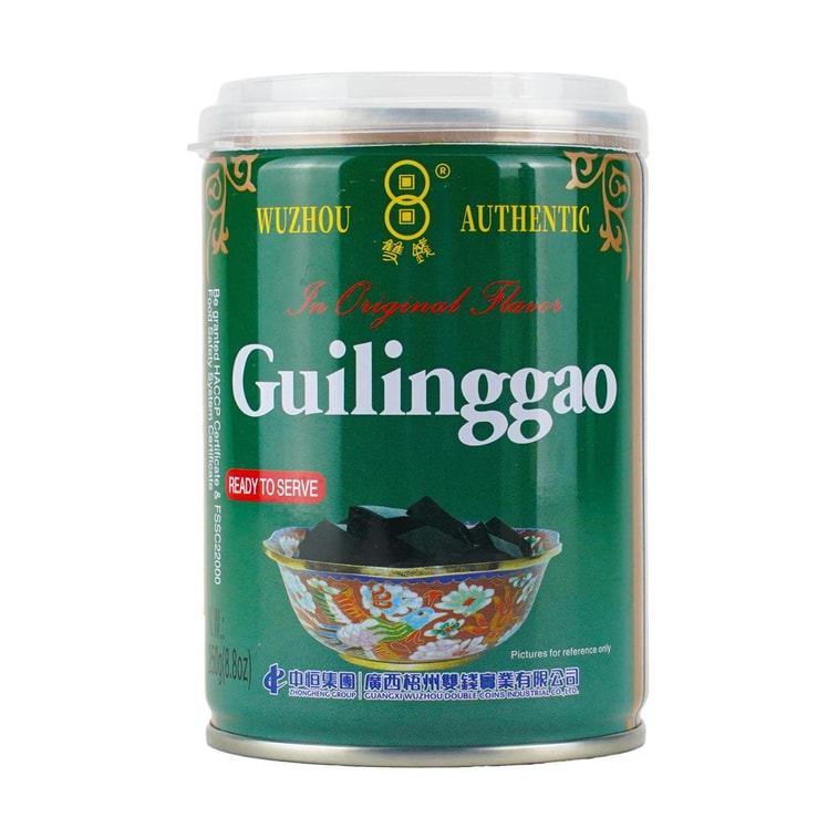 【广西风味】双钱牌 梧州龟苓膏 烧仙草黑凉粉 原味 250g*6罐【超值装】