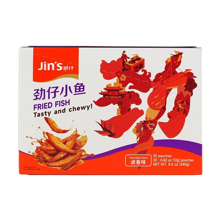 华文食品 劲仔小鱼 卤香味 20包入 240g 湖南特产