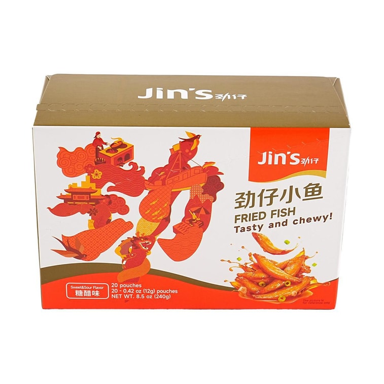 华文食品 劲仔小鱼 糖醋味 12g×20包入 湖南特产