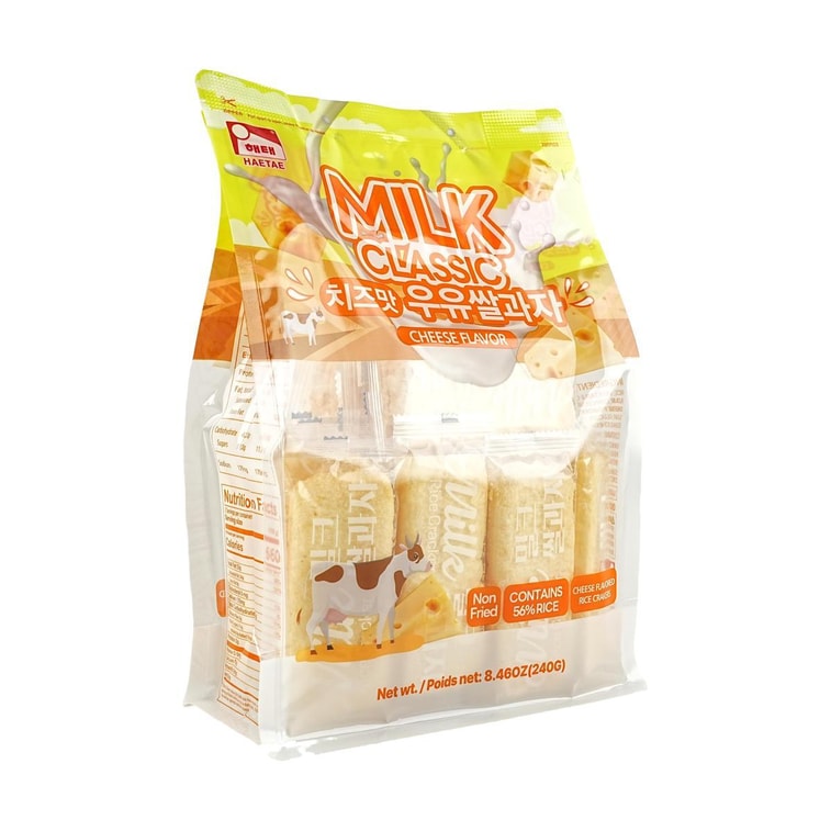 韩国HAITAI海太 牛乳米饼 牛奶饼干 芝士味 240g【非油炸】【奶香浓郁!! 韩国爆火网红零食】