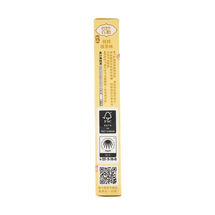 GLICO格力高 PEJOY百醇 和风系列 桃桃抹茶味 注心饼干棒 42g