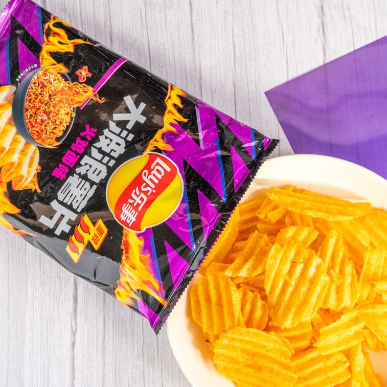 大陆版LAY'S乐事 大波浪薯片 火鸡面味 70g【灵魂辣劲 厚实酥脆】