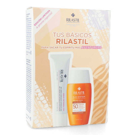 RILASTIL SUN SYSTEM 防晒乳液50ml限量套盒送Aqua基础保湿啫喱霜40m 适合所有肤质