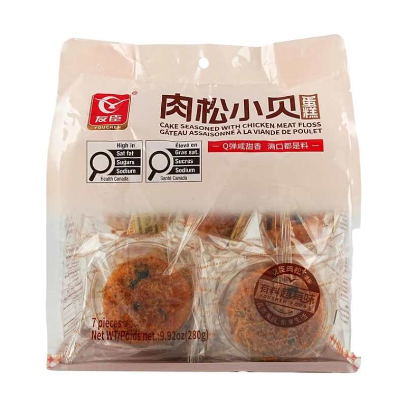 友臣 肉松小贝蛋糕 7枚入 280g 【Q弹蓬松 咸甜永动!!】