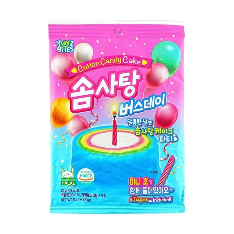 韩国SUGAROLLY 生日蛋糕棉花糖 20g【生日蛋糕造型+蜡烛】