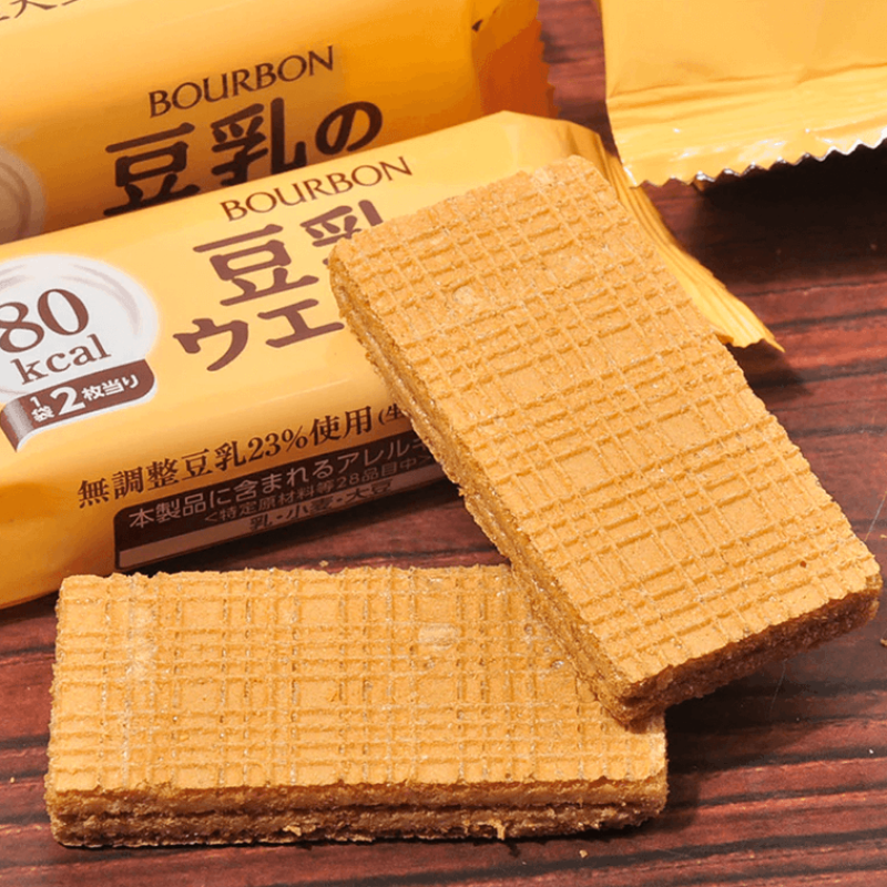 日本BOURBON波路梦 国产豆乳威化饼干112g