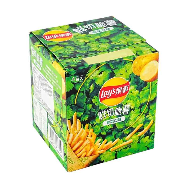 台湾版LAY'S乐事 鲜切脆薯薯条 香菜味 4包入 72g