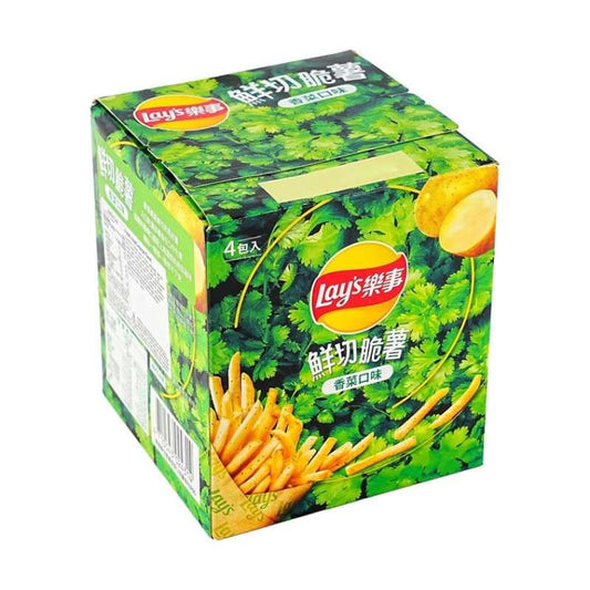 台湾版LAY'S乐事 鲜切脆薯薯条 香菜味 4包入 72g
