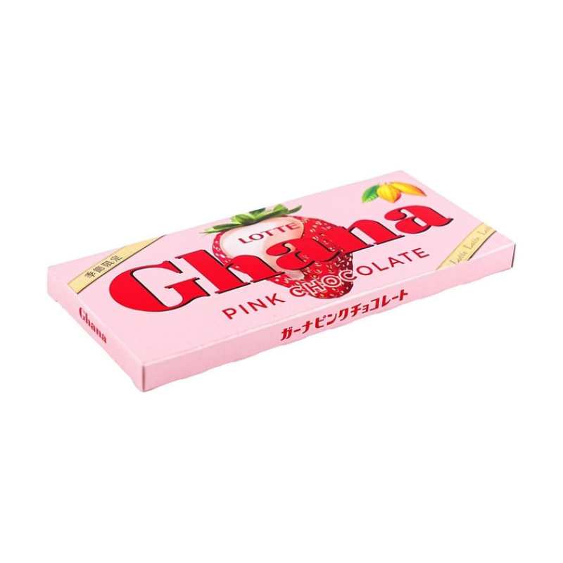 日本LOTTE乐天 GHANA加纳 粉色巧克力 草莓T5克力 45g