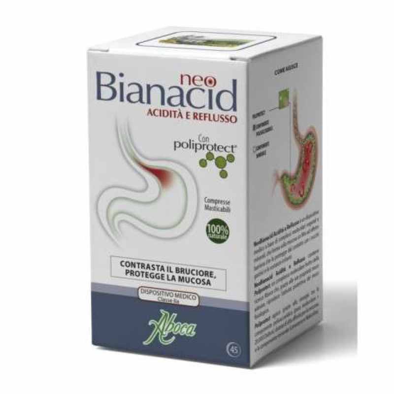 ABOCA 护胃含片睡前半小时服用，45颗ABOCABianacid