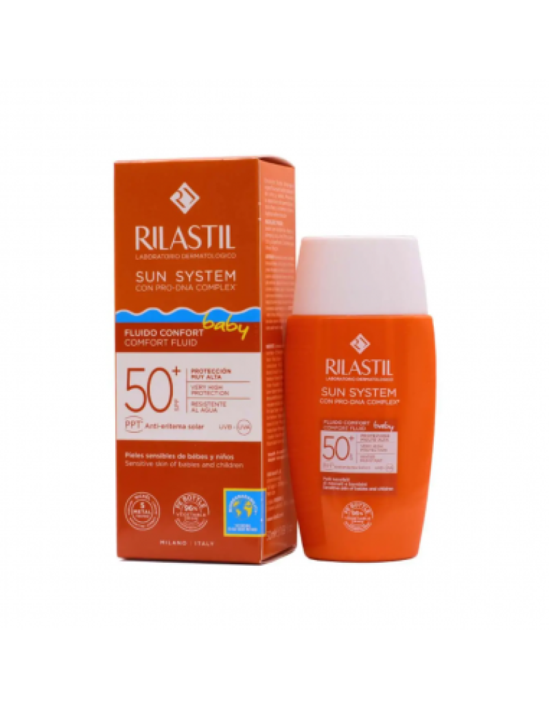 RILASTIL SUN SYTEM儿童面部防晒SPF50+CONFORT FLUIDO BABY 50ml