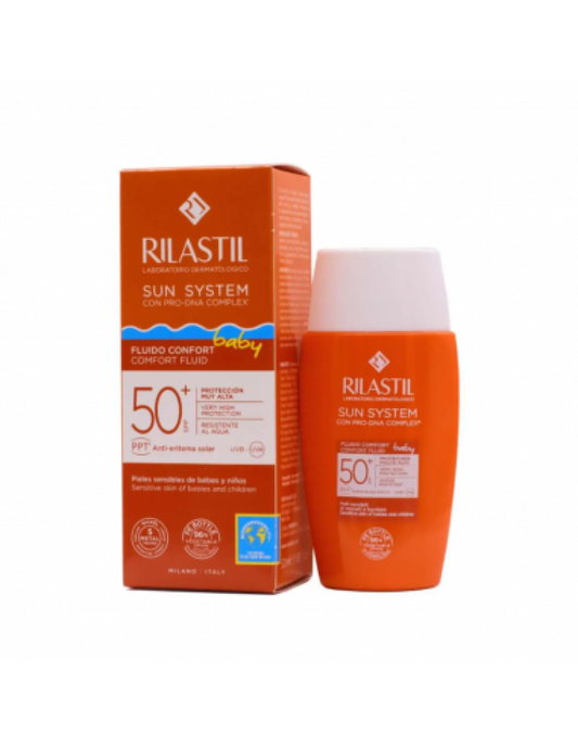 RILASTIL SUN SYTEM儿童面部防晒SPF50+CONFORT FLUIDO BABY 50ml