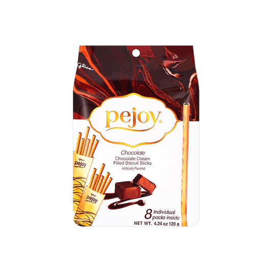GLICO格力高 PEJOY百醇 巧克力味注心饼干棒 家庭装 8包入 120g