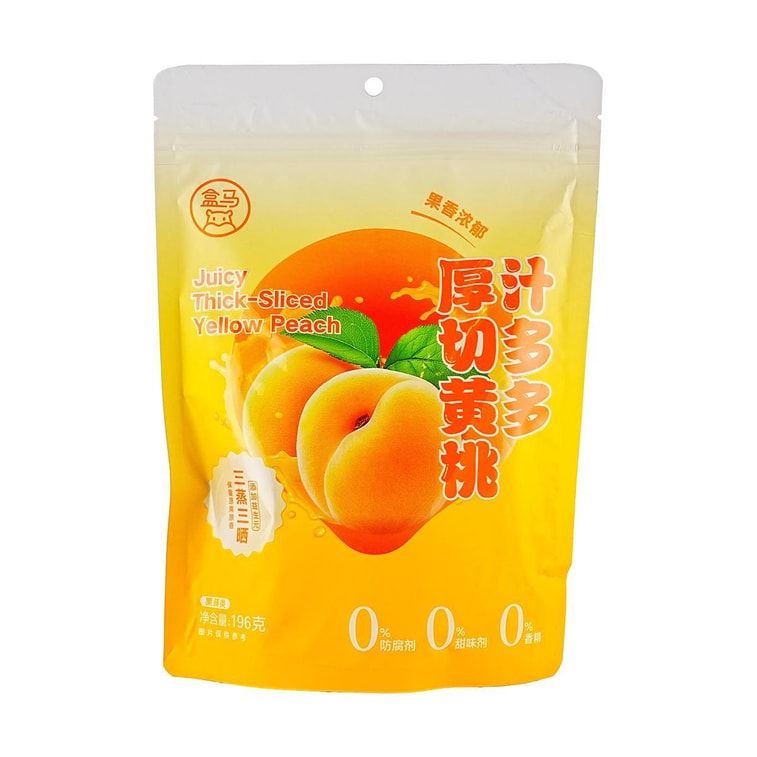 盒马 汁多多厚切黄桃干 蜜饯果干 196g【浓郁果香 软糯香甜】【0香精0防腐剂0甜味剂】