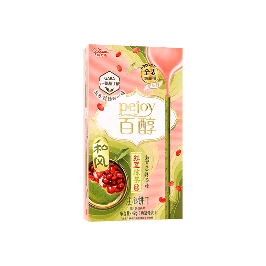 GLICO格力高 PEJOY百醇 和风系列 红豆抹茶味注心饼干 42g