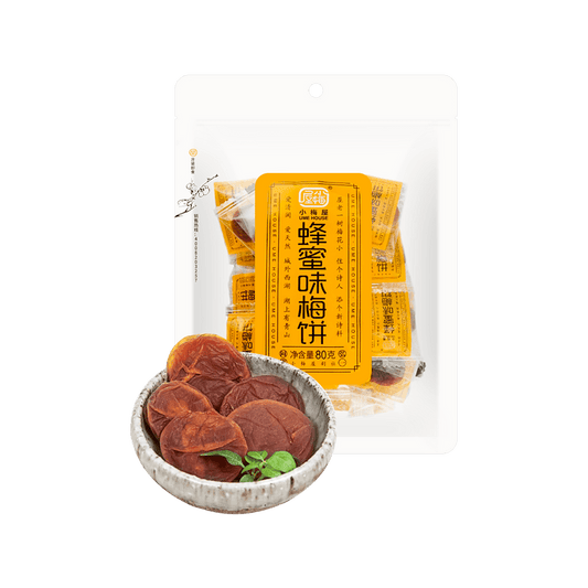 【国货优选】小梅屋 蜂蜜味梅饼 80g【酸甜话梅果干果脯】