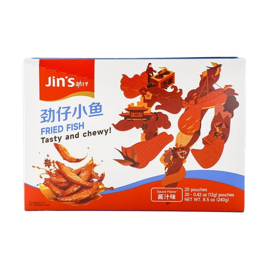 华文食品 劲仔小鱼 酱汁味 20包入 240g 湖南特产