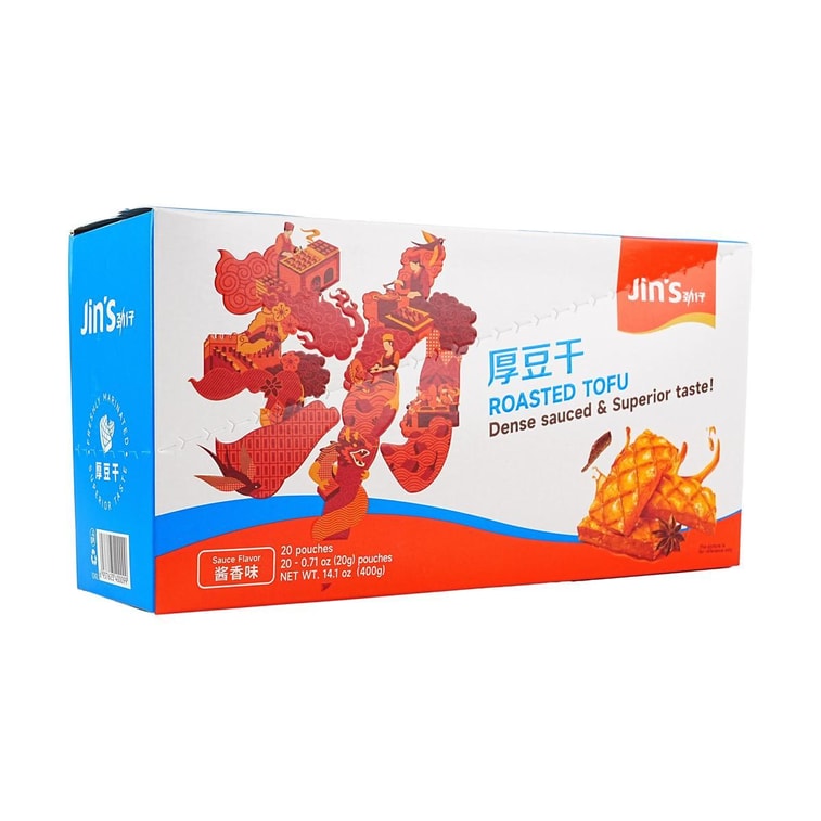 华文食品 劲仔厚豆干 酱香味 超值盒装 400g 湖南特产