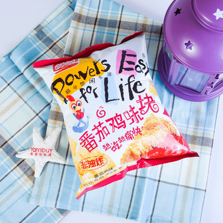 盼盼 番茄鸡味块 番茄鸡味 105g 非油炸膨化食品