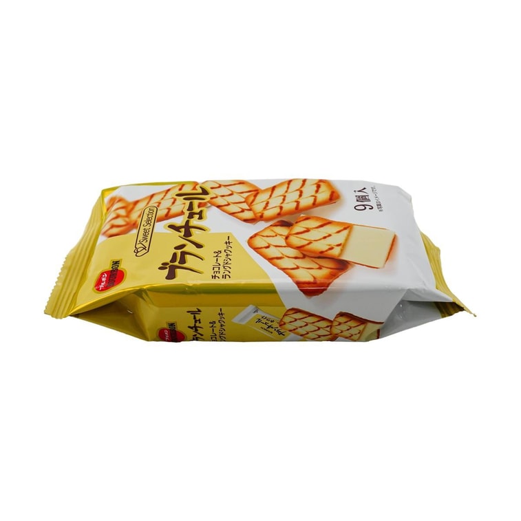 日本BOURBON波路梦 BLANCHUL 白巧克力夹心曲奇饼干 9枚装 70g