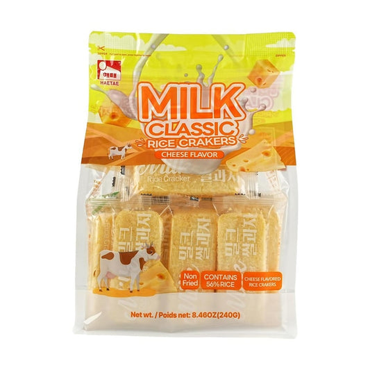 韩国HAITAI海太 牛乳米饼 牛奶饼干 芝士味 240g【非油炸】【奶香浓郁!! 韩国爆火网红零食】