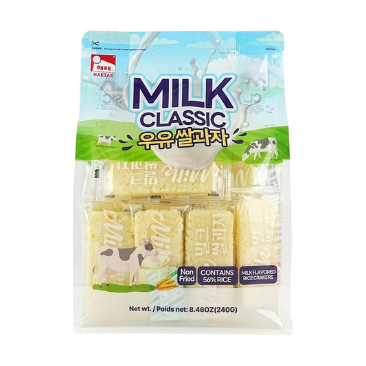 韩国HAITAI海太 牛乳米饼 牛奶饼干 240g【非油炸】【奶香浓郁!! 韩国爆火网红零食】