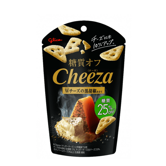 GLICO格力高 Cheeza特浓芝士奶酪角薄脆起司饼干 黑胡椒味 40g