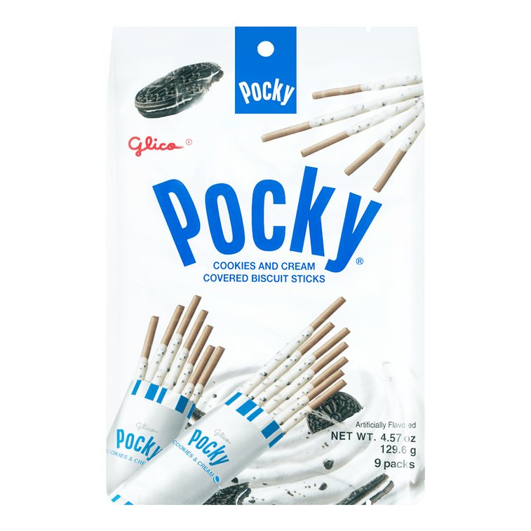 GLICO格力高 POCKY百奇 奥利奥奶油曲奇涂层饼干棒 家庭装 9包入 153g