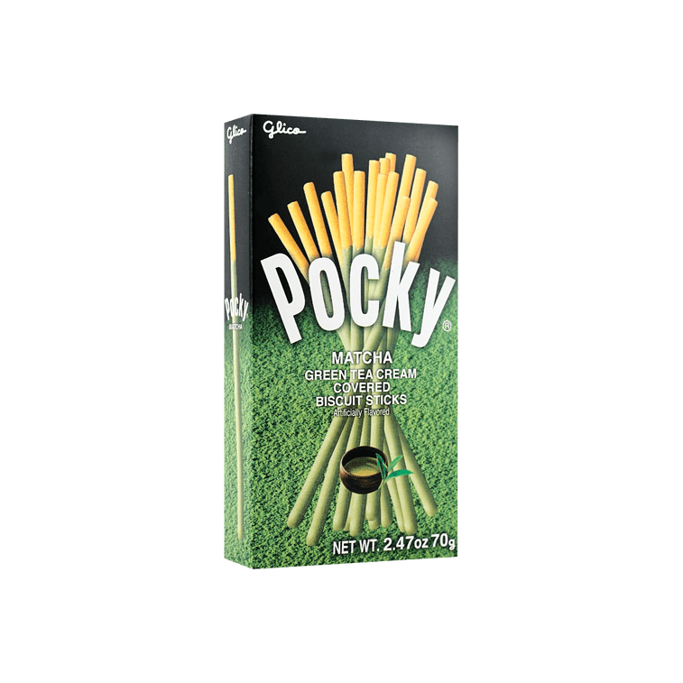 GLICO格力高 POCKY百奇 巧克力涂层饼干棒 抹茶味 70g