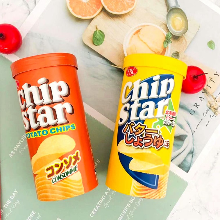 YBC薯片Chipstar纳贝斯克日本进口膨化零食原味海苔清汤味