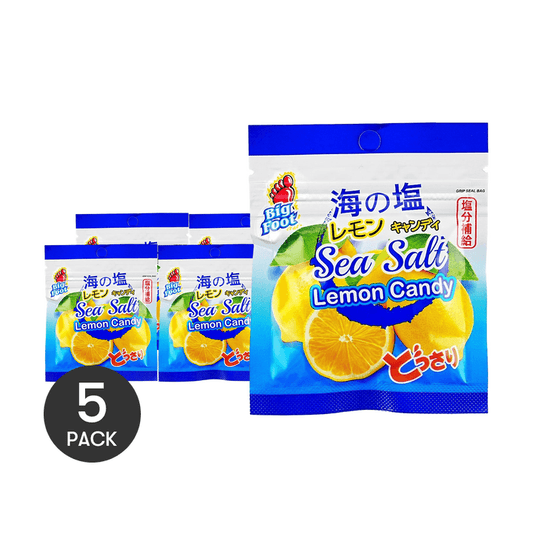 马来西亚BIG FOOT大马碧富 海盐咸柠檬糖 清凉润喉糖 15g *5【5份超值装】【盐分补给 清新解腻】【网红爆款】