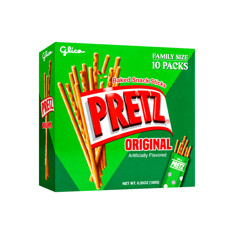 GLICO格力高 PRETZ百力滋 焙香超细饼干棒 原味 10包入 180g
