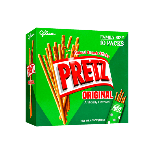 GLICO格力高 PRETZ百力滋 焙香超细饼干棒 原味 10包入 180g
