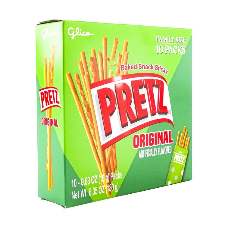 GLICO格力高 PRETZ百力滋 焙香超细饼干棒 原味 10包入 180g