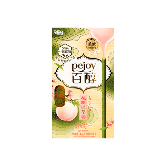GLICO格力高 PEJOY百醇 和风系列 桃桃抹茶味 注心饼干棒 42g