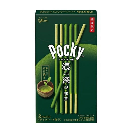 日本格力高GLICO 百奇POCKY 期限限定 特浓抹茶涂抹饼干棒 58g