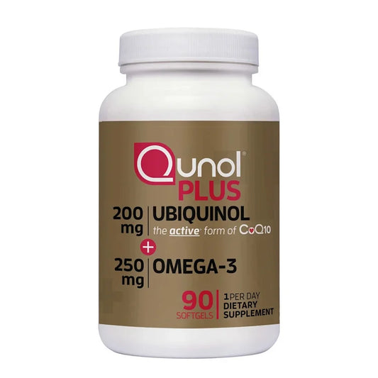 Qunol Plus200mg泛醇辅酶加250mg Omega-3 90 粒软胶囊