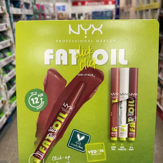 NYX胖胖油咔哒润唇膏三支套装2g*3支装