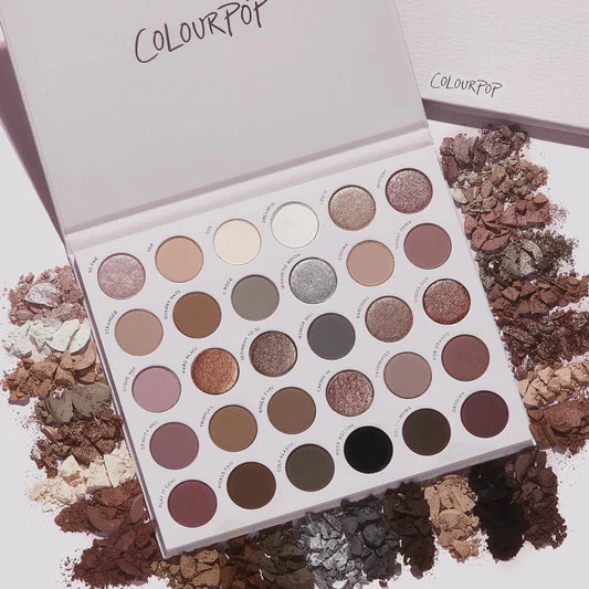 Colourpop 卡拉泡泡 Stone Cold Fox 冷色狐狸30色眼影盘 - 哑光金属大地色