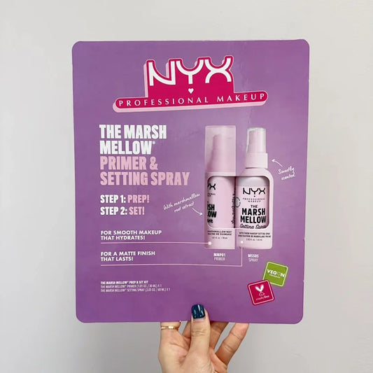 NYX专业级别Marshmellow妆前喷雾30ml+定妆喷雾60ml套装