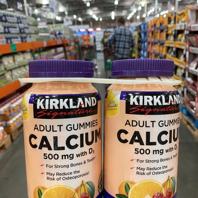 Kirkland 柯克兰 成人500mg钙含维生素D3软糖钙120粒*2瓶装