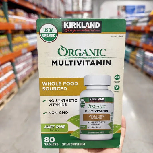 Kirkland柯克兰 USDA有机成人综合维生素矿物质片 80片